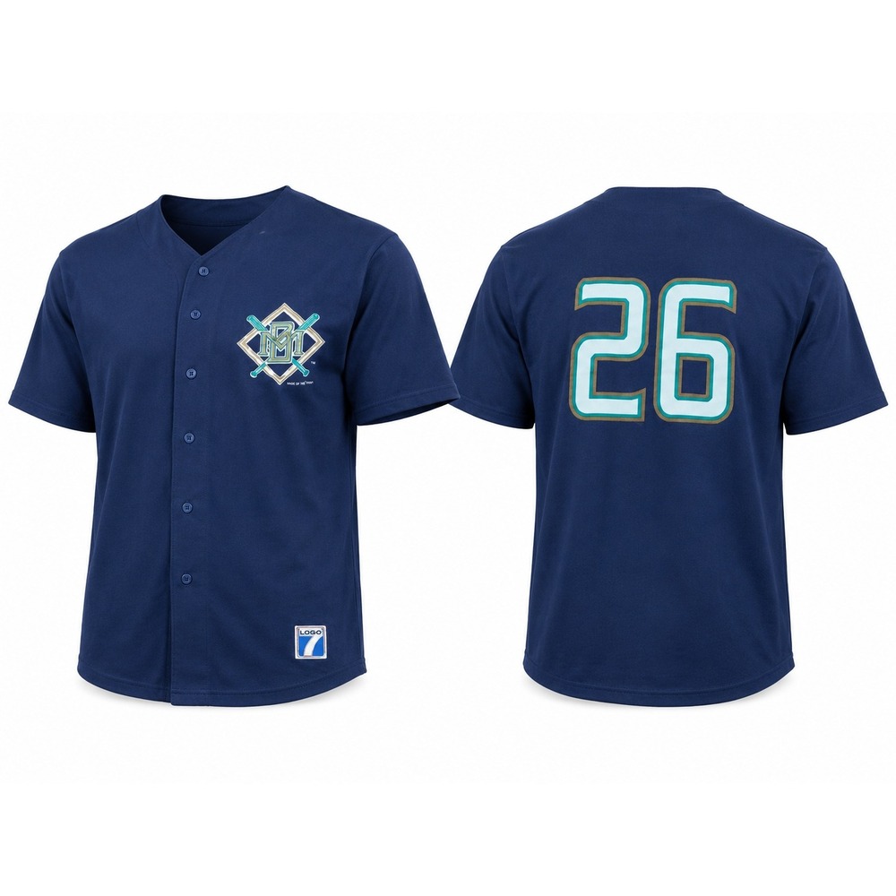 Vintage 1997 Florida Marlins Logo 7 Jersey‎ Shirt Mens XL Navy Blue Baseball 26